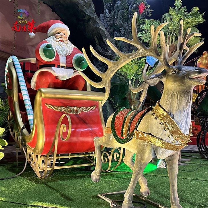 Santa And Reindeer Outdoor Decoration Santa And Reindeer Outdoor Decoration