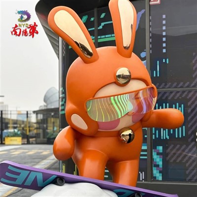بڑے بیرونی خرگوش فائبر گلاس مجسمے